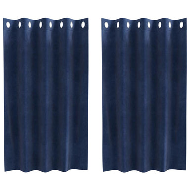 Verduisterende gordijnen 2 st Donkerblauw 140 x 140 cm Fluweel