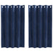 Verduisterende gordijnen 2 st Donkerblauw 140 x 140 cm Fluweel
