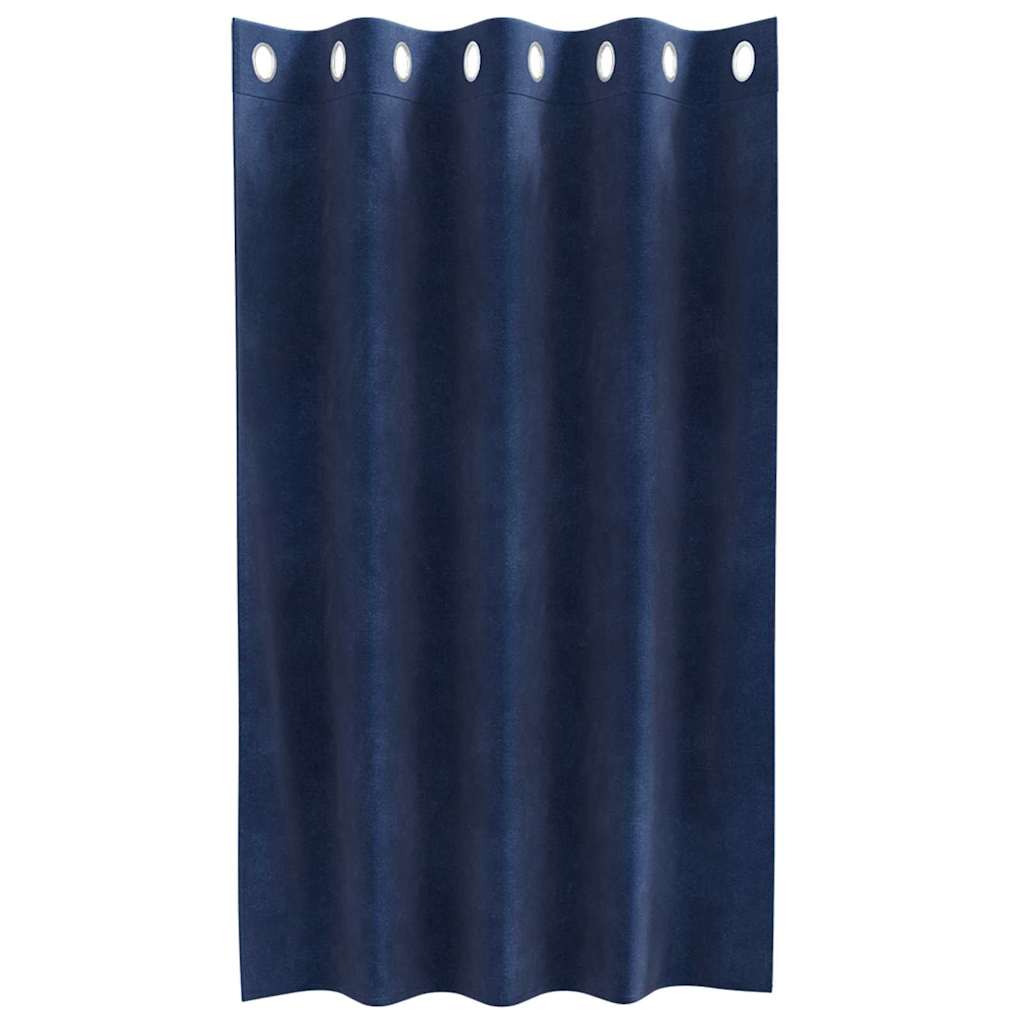 Verduisterende gordijnen 2 st Donkerblauw 140 x 140 cm Fluweel
