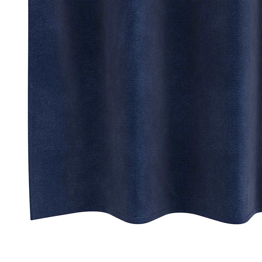 Verduisterende gordijnen 2 st Donkerblauw 140 x 175 cm Fluweel