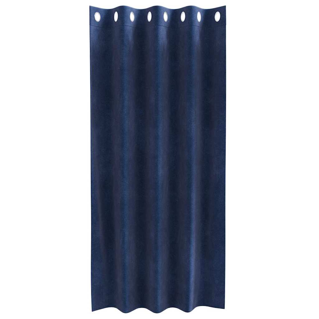 Verduisterende gordijnen 2 st Donkerblauw 140 x 175 cm Fluweel