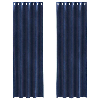 Verduisterende gordijnen 2 st Donkerblauw 140 x 245 cm Fluweel