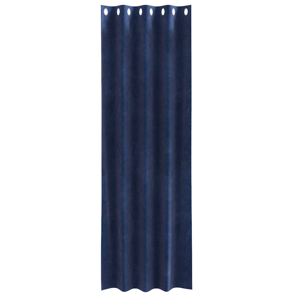 Verduisterende gordijnen 2 st Donkerblauw 140 x 245 cm Fluweel