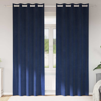 Verduisterende gordijnen 2 st Donkerblauw 140 x 260 cm Fluweel