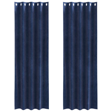 Verduisterende gordijnen 2 st Donkerblauw 140 x 260 cm Fluweel