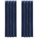 Verduisterende gordijnen 2 st Donkerblauw 140 x 260 cm Fluweel