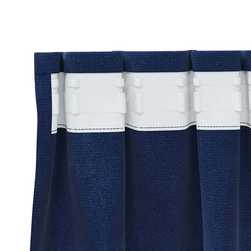 Verduisterende gordijnen 2 st Donkerblauw 140 x 140 cm Fluweel