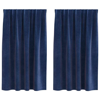 Verduisterende gordijnen 2 st Donkerblauw 140 x 140 cm Fluweel