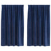 Verduisterende gordijnen 2 st Donkerblauw 140 x 140 cm Fluweel