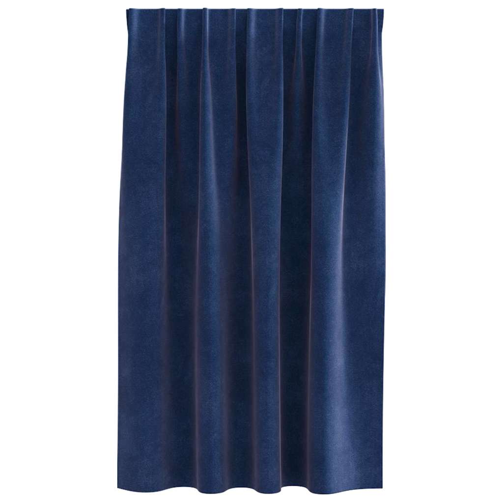Verduisterende gordijnen 2 st Donkerblauw 140 x 140 cm Fluweel