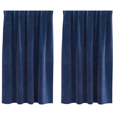 Verduisterende gordijnen 2 st Donkerblauw 140 x 175 cm Fluweel