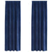 Verduisterende gordijnen 2 st Donkerblauw 140 x 245 cm Fluweel