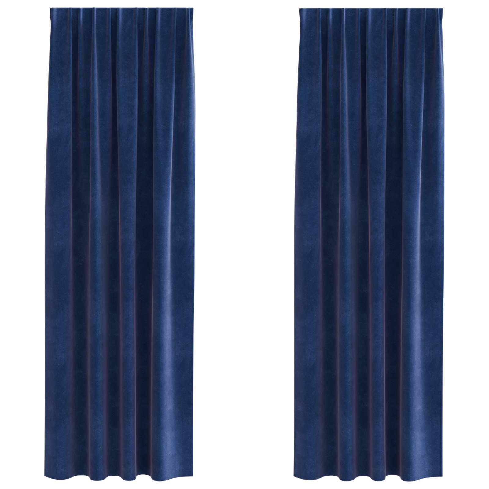 Verduisterende gordijnen 2 st Donkerblauw 140 x 260 cm Fluweel