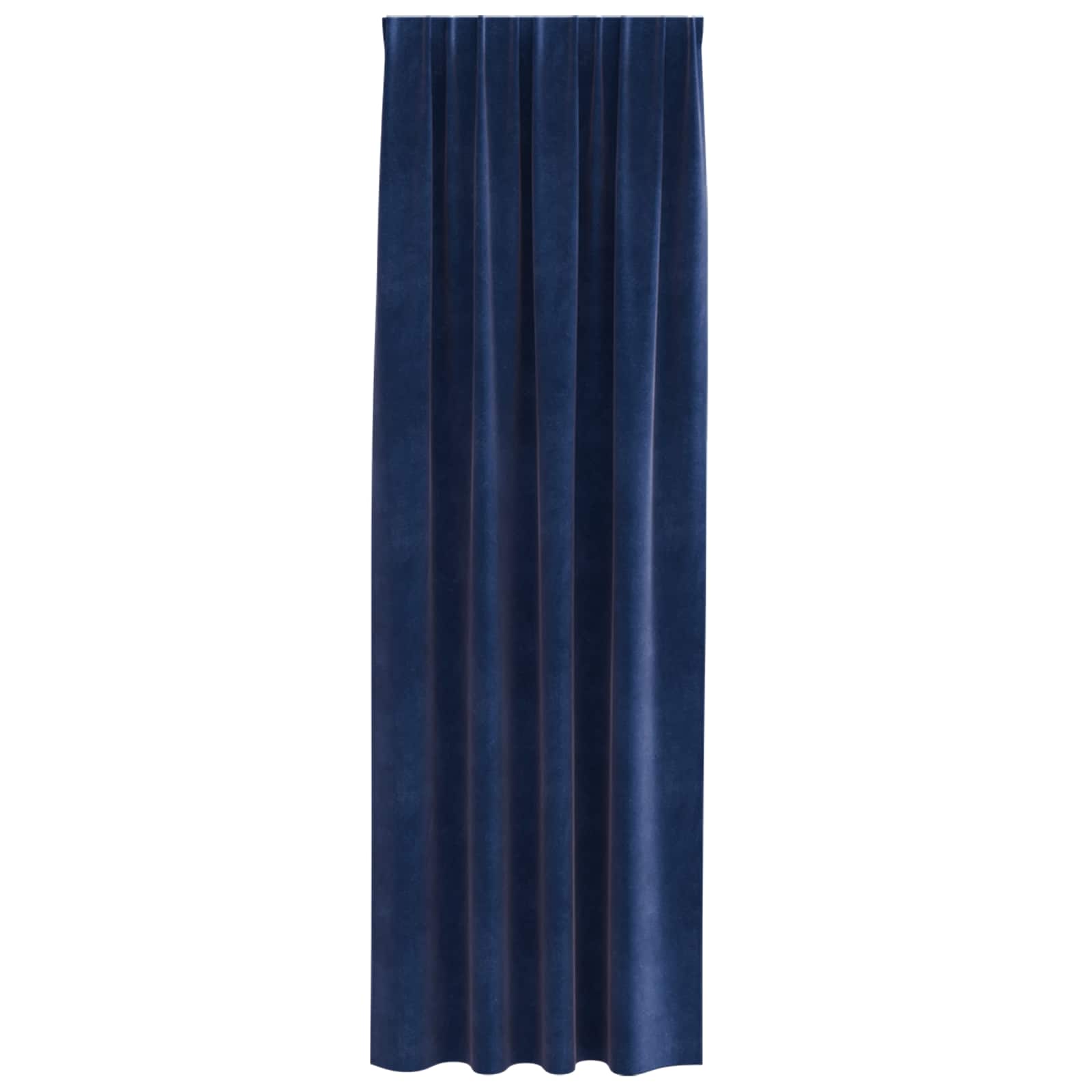 Verduisterende gordijnen 2 st Donkerblauw 140 x 260 cm Fluweel