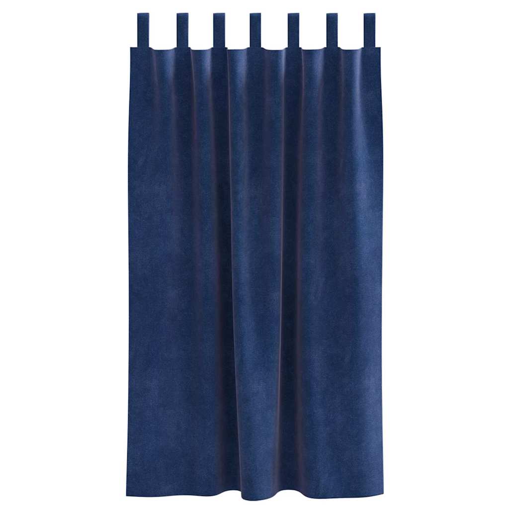 Verduisterende gordijnen 2 st Donkerblauw 140 x 175 cm Fluweel