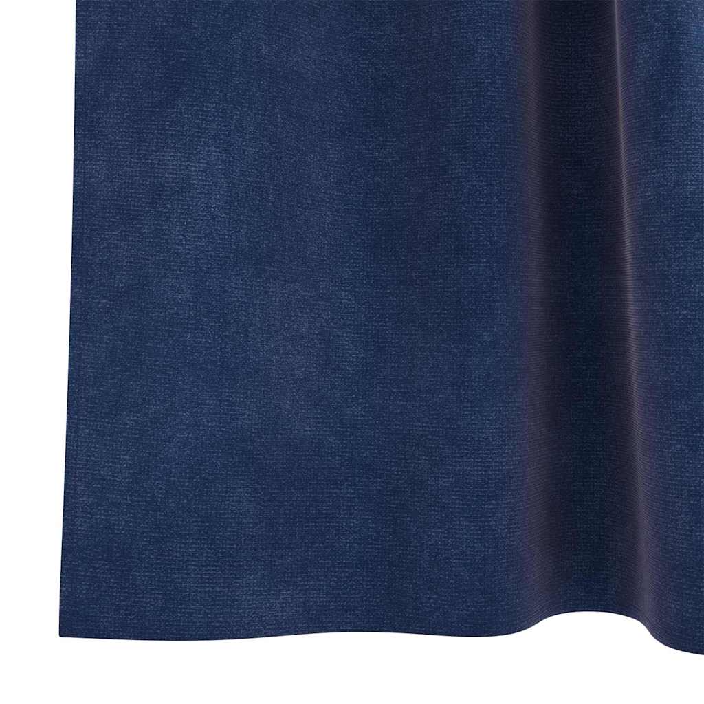 Verduisterende gordijnen 2 st Donkerblauw 140 x 225 cm Fluweel