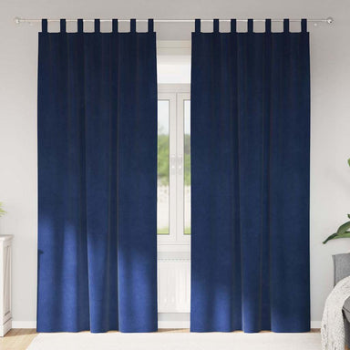 Verduisterende gordijnen 2 st Donkerblauw 140 x 225 cm Fluweel