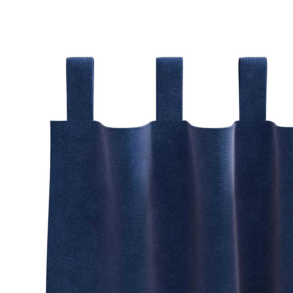 Verduisterende gordijnen 2 st Donkerblauw 140 x 245 cm Fluweel