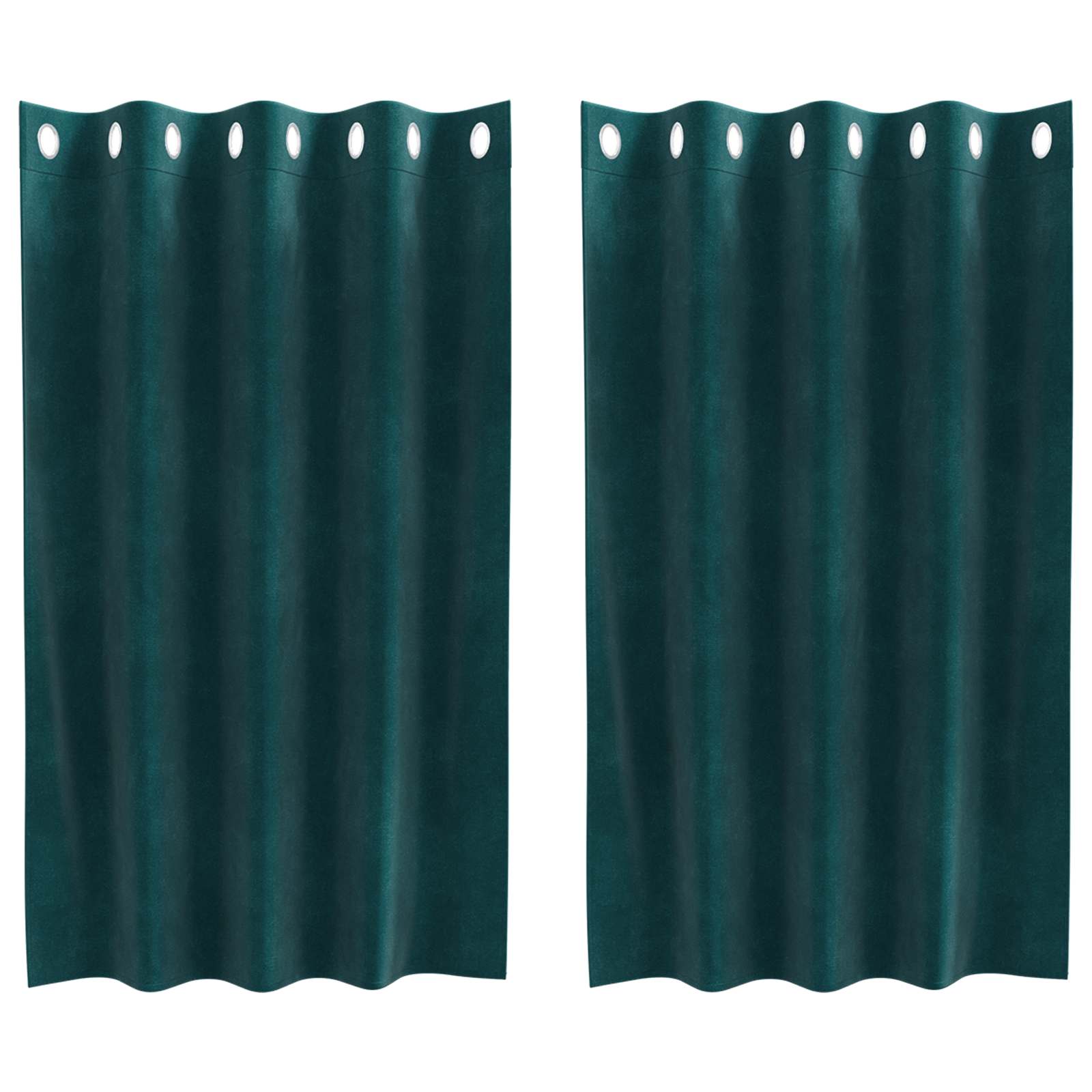 Verduisterende gordijnen 2 st Donkergroen 140 x 140 cm Fluweel
