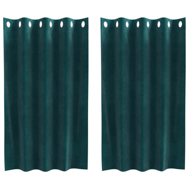 Verduisterende gordijnen 2 st Donkergroen 140 x 140 cm Fluweel
