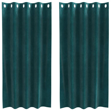 Verduisterende gordijnen 2 st Donkergroen 140 x 175 cm Fluweel