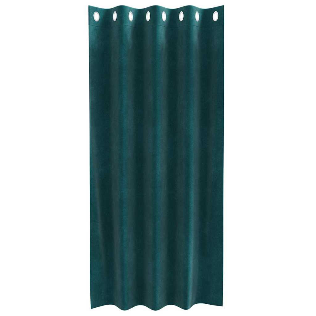 Verduisterende gordijnen 2 st Donkergroen 140 x 175 cm Fluweel