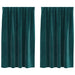 Verduisterende gordijnen 2 st Donkergroen 140 x 140 cm Fluweel