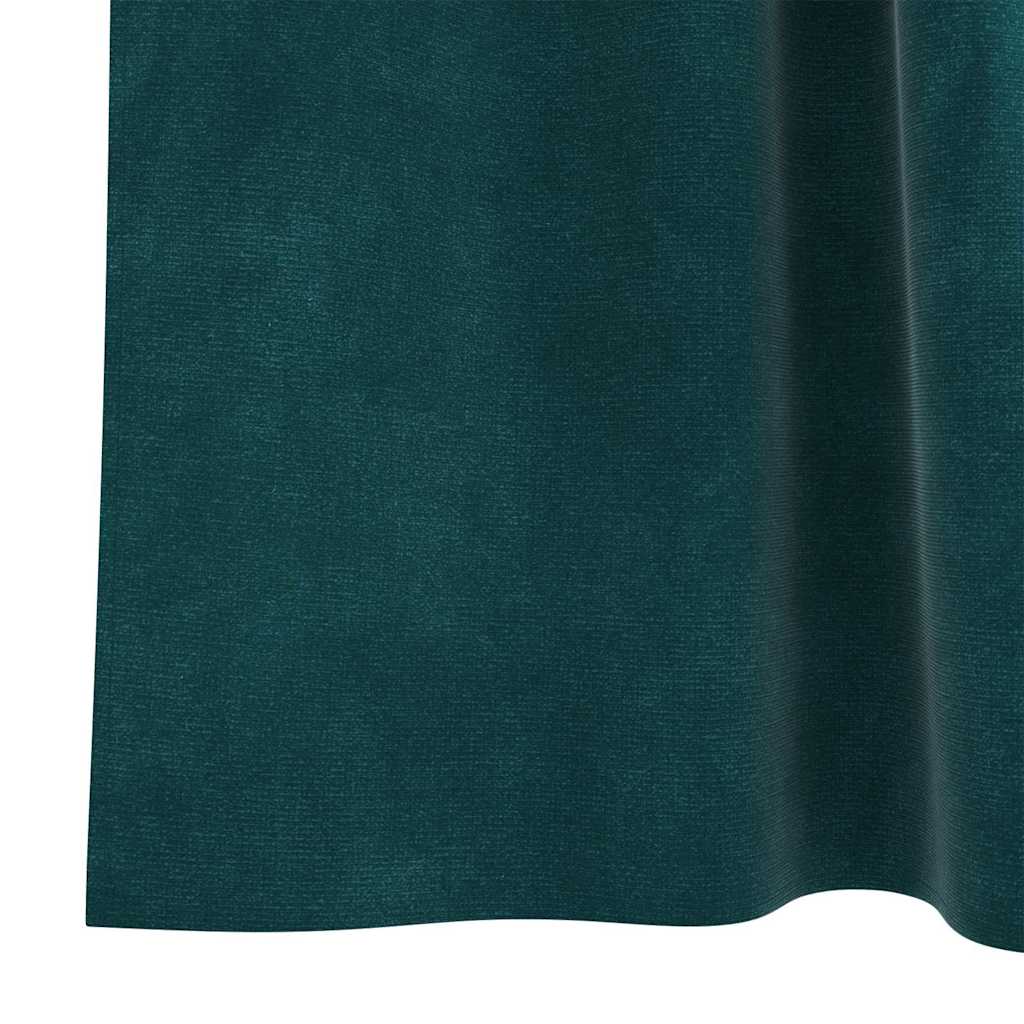Verduisterende gordijnen 2 st Donkergroen 140 x 225 cm Fluweel