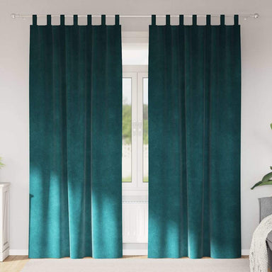 Verduisterende gordijnen 2 st Donkergroen 140 x 225 cm Fluweel