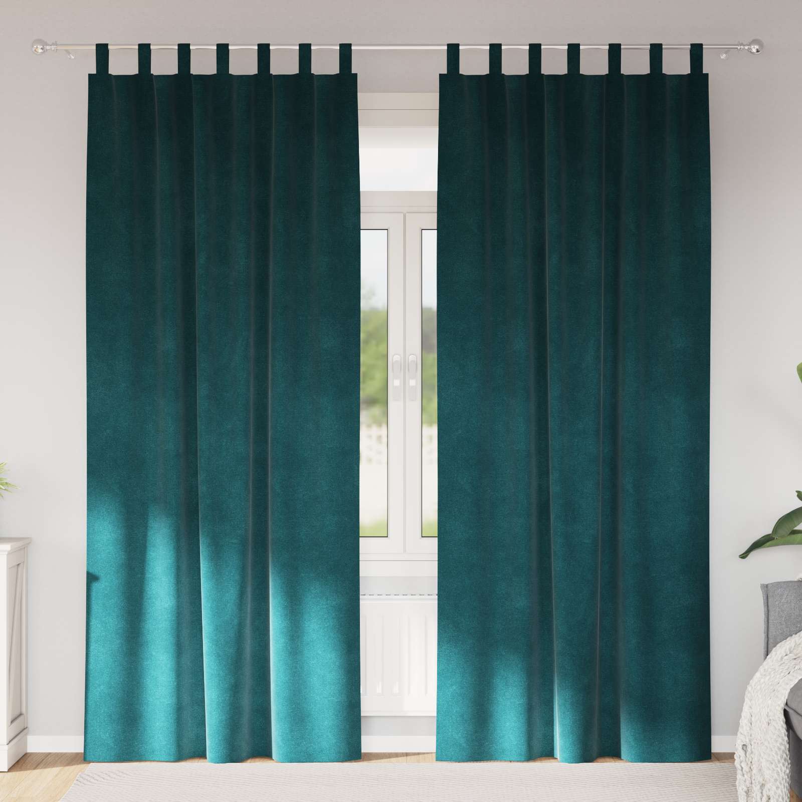 Verduisterende gordijnen 2 st Donkergroen 140 x 245 cm Fluweel