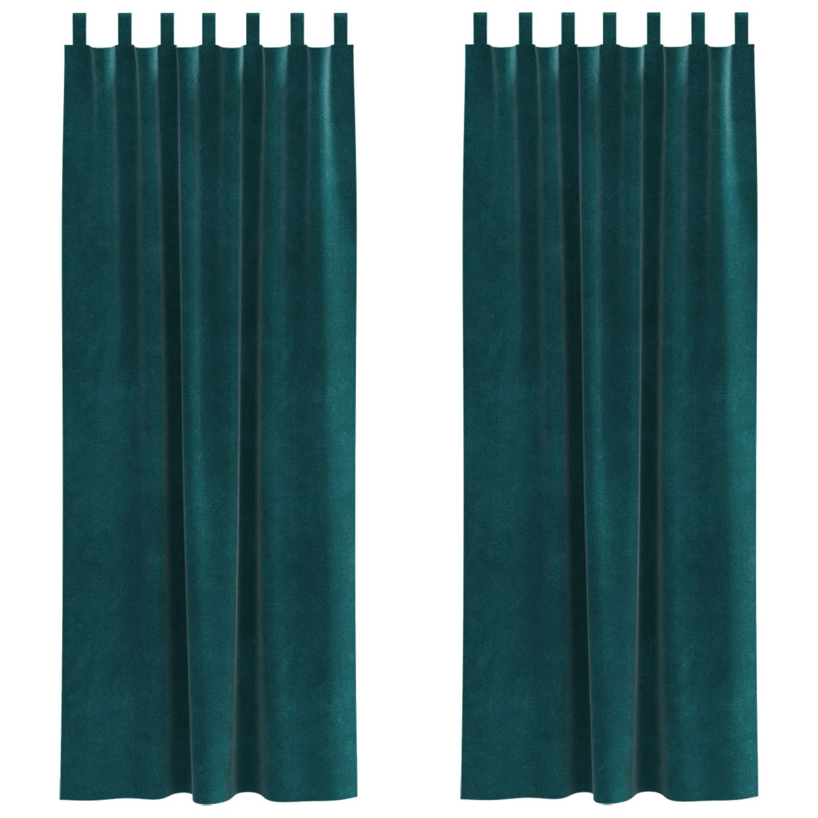 Verduisterende gordijnen 2 st Donkergroen 140 x 245 cm Fluweel