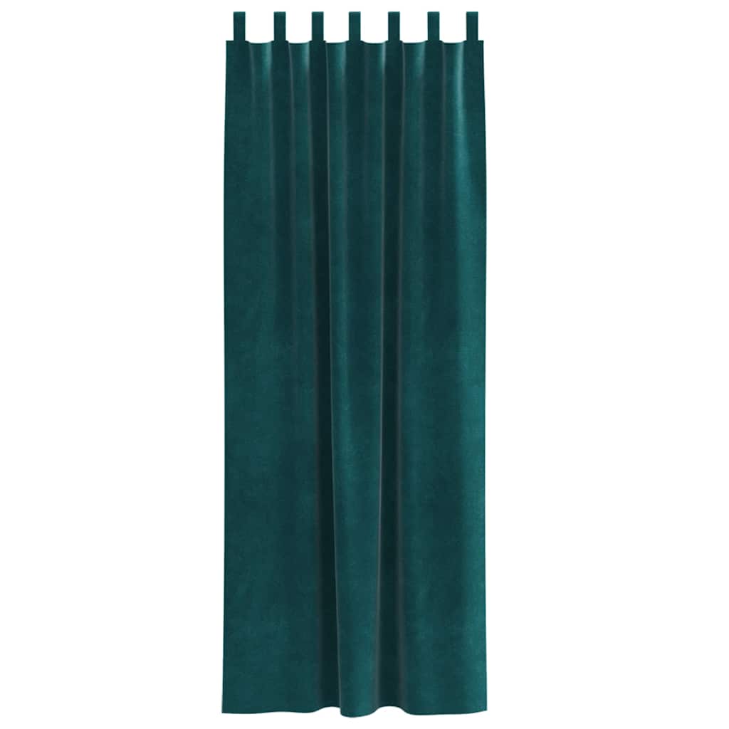 Verduisterende gordijnen 2 st Donkergroen 140 x 260 cm Fluweel