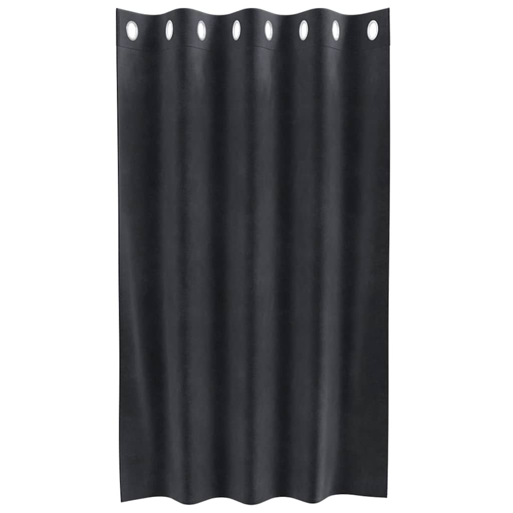 Verduisterende gordijnen 2 st Donkergrijs 140 x 140 cm Fluweel
