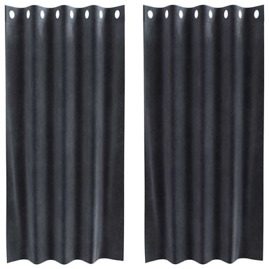 Verduisterende gordijnen 2 st Donkergrijs 140 x 175 cm Fluweel
