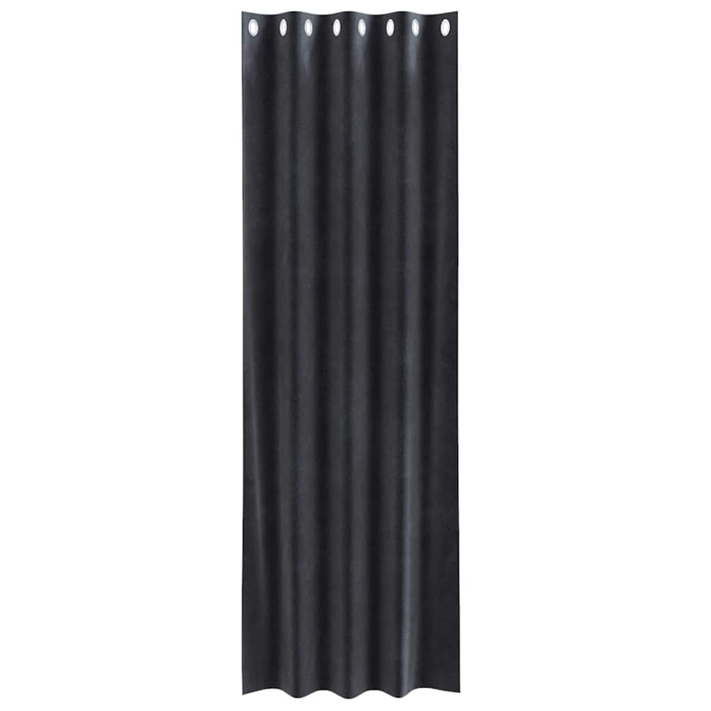 Verduisterende gordijnen 2 st Donkergrijs 140 x 225 cm Fluweel