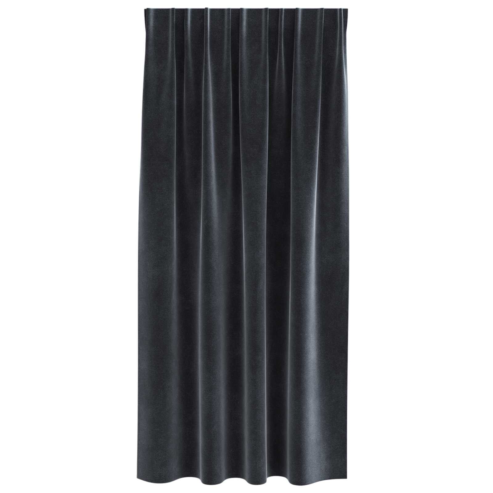 Verduisterende gordijnen 2 st Donkergrijs 140 x 175 cm Fluweel