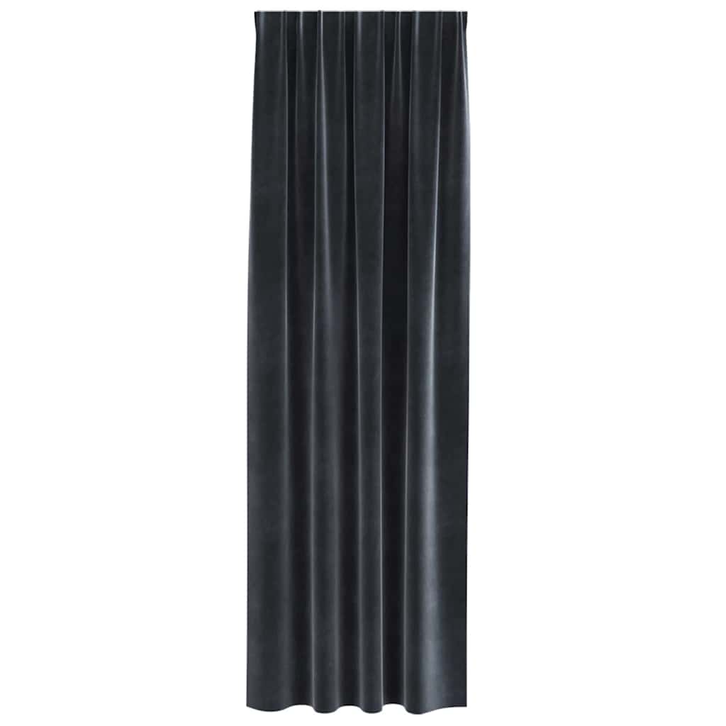 Verduisterende gordijnen 2 st Donkergrijs 140 x 245 cm Fluweel