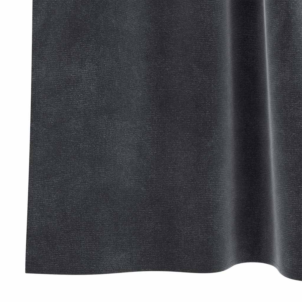 Verduisterende gordijnen 2 st Donkergrijs 140 x 140 cm Fluweel