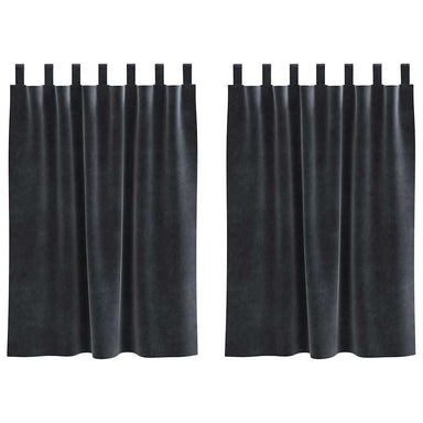 Verduisterende gordijnen 2 st Donkergrijs 140 x 140 cm Fluweel