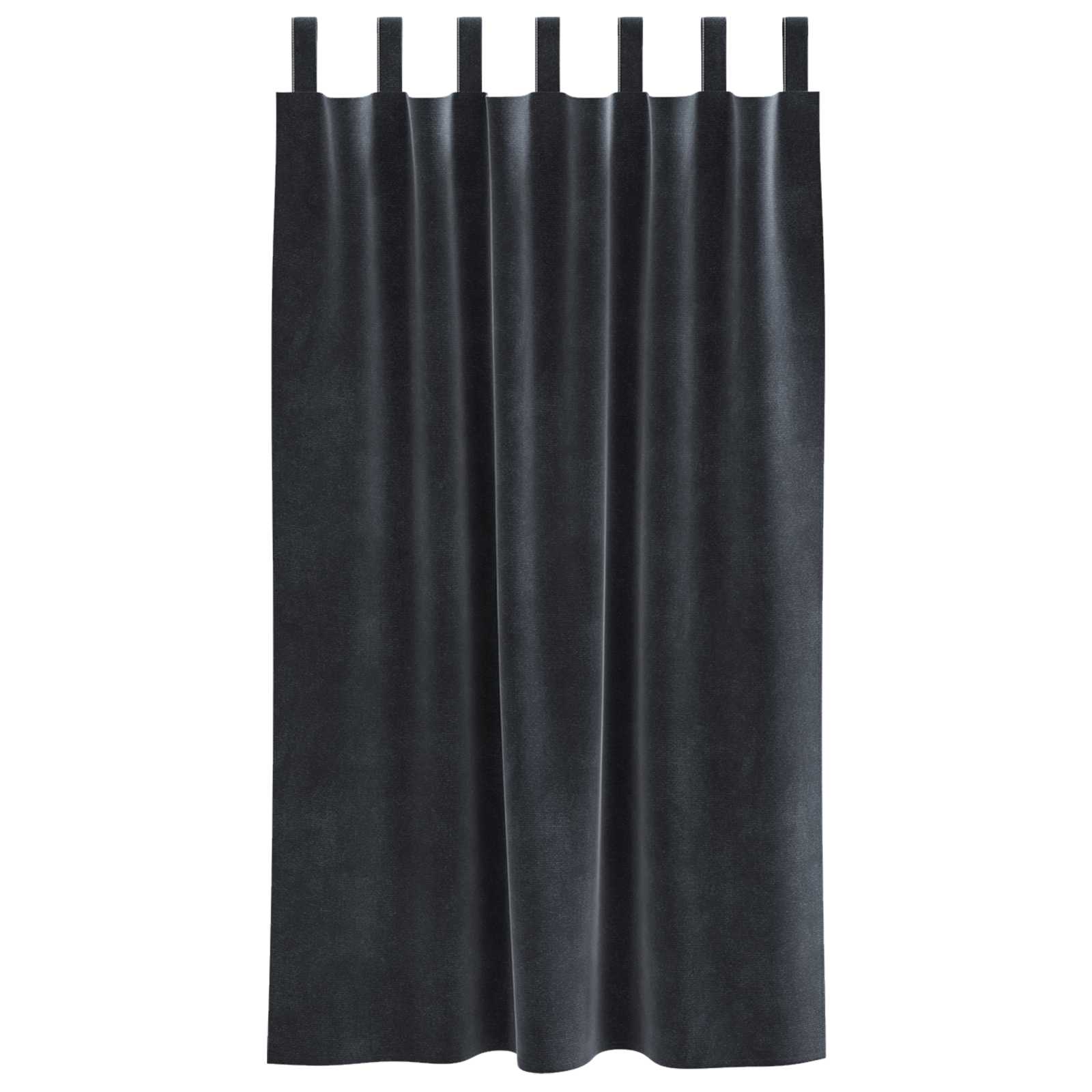 Verduisterende gordijnen 2 st Donkergrijs 140 x 175 cm Fluweel