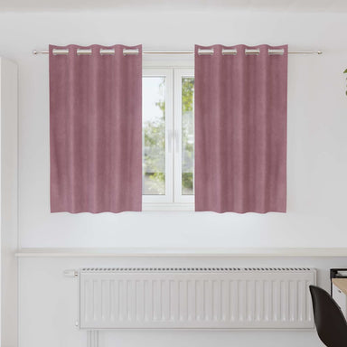 Verduisterende gordijnen 2 st Donkerroze 140 x 140 cm Fluweel