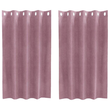 Verduisterende gordijnen 2 st Donkerroze 140 x 140 cm Fluweel