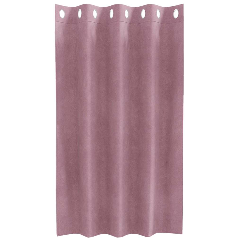 Verduisterende gordijnen 2 st Donkerroze 140 x 140 cm Fluweel