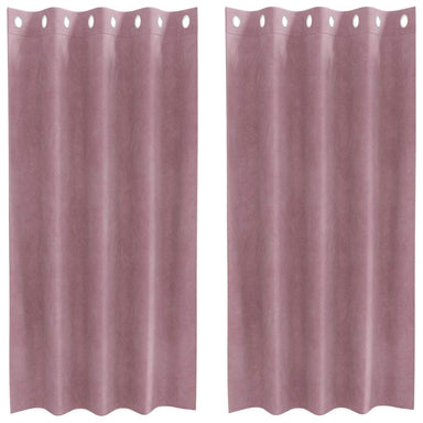 Verduisterende gordijnen 2 st Donkerroze 140 x 175 cm Fluweel