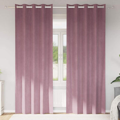 Verduisterende gordijnen 2 st Donkerroze 140 x 260 cm Fluweel