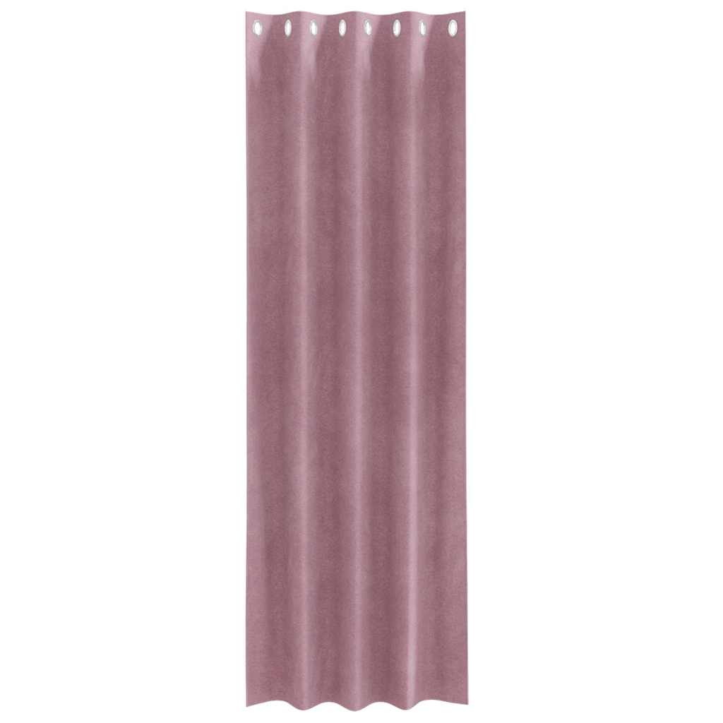 Verduisterende gordijnen 2 st Donkerroze 140 x 260 cm Fluweel