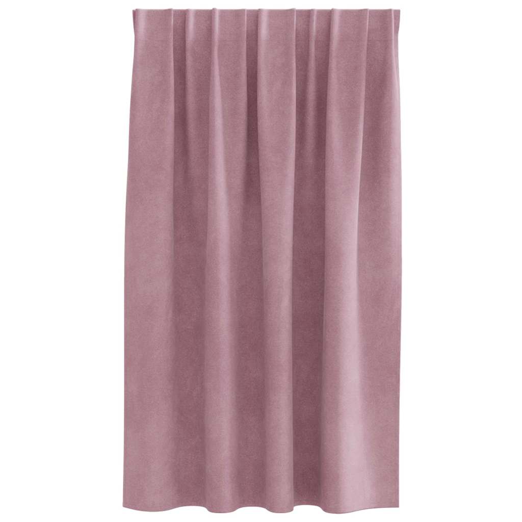 Verduisterende gordijnen 2 st Donkerroze 140 x 140 cm Fluweel