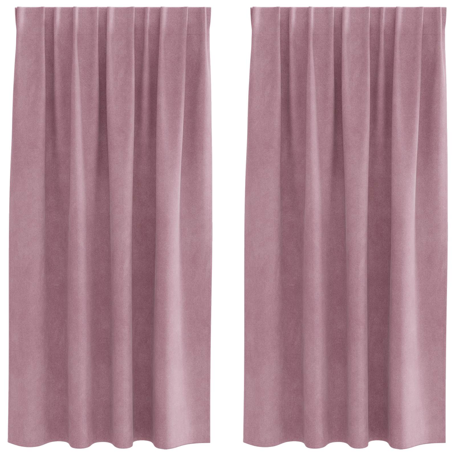 Verduisterende gordijnen 2 st Donkerroze 140 x 175 cm Fluweel