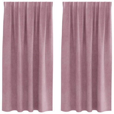 Verduisterende gordijnen 2 st Donkerroze 140 x 175 cm Fluweel
