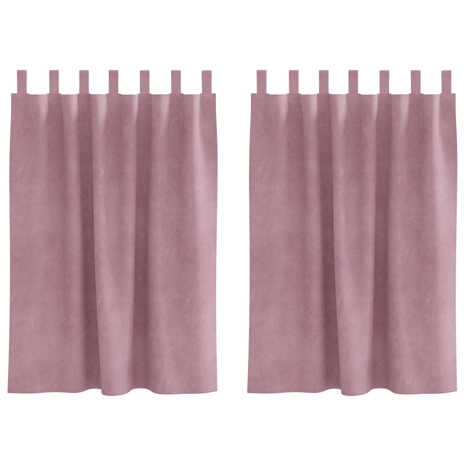 Verduisterende gordijnen 2 st Donkerroze 140 x 140 cm Fluweel